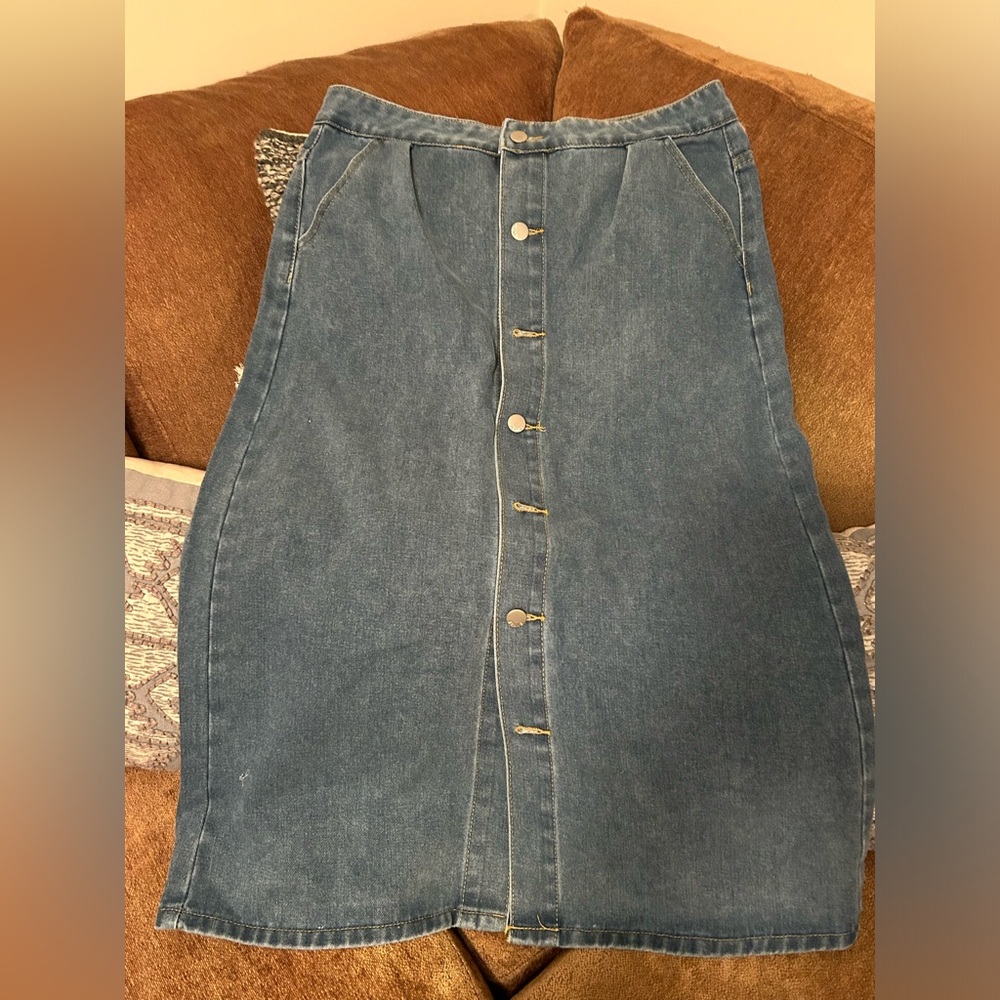 NWOT Jean Skirt